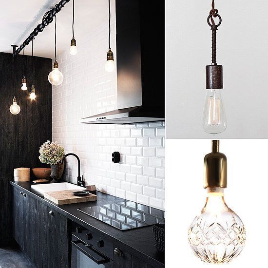 Naked Lighting: The Best Bare Bulb Options When we stumbled upon this kitchen featured in Swedish design glossy Skna Hem we knew one thing for sure: we needed to replicate that lighting