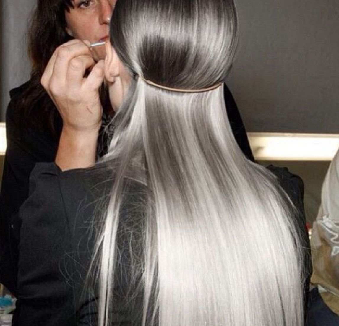 ombre grey white hair (gallery of grays and