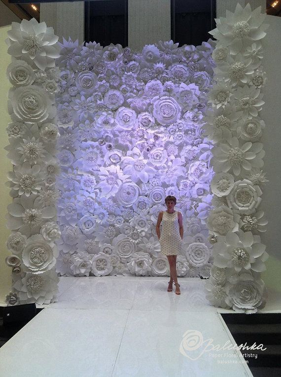Paper Flower Wall 11 X 16 W