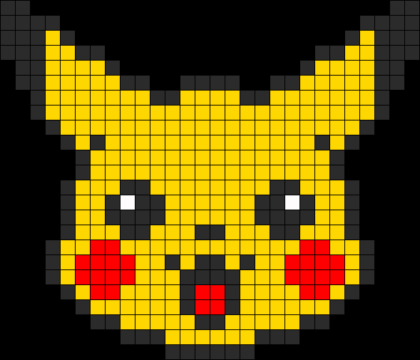 Pikachu Head Perler Bead Pa