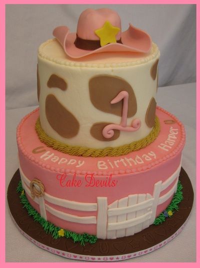 pink cowgirl cake