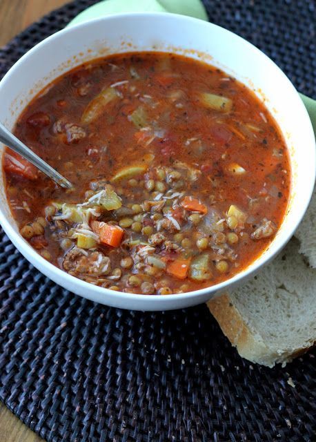 Sausage Lentil Soup: absolutely amazing soup! Made exactly as recipe described and it was so full of flavor. The type of sausage you buy REALLY makes a