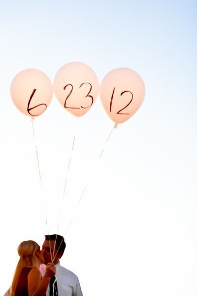 Save the date! Even though for a wedding, could put graduation date in 4 balloons (or 2?) For senior