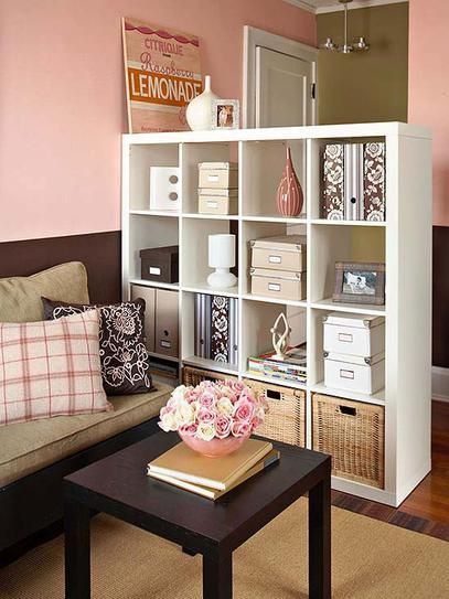 Small Studio Apartment Decorating Tips: Use a wall divider to separate your