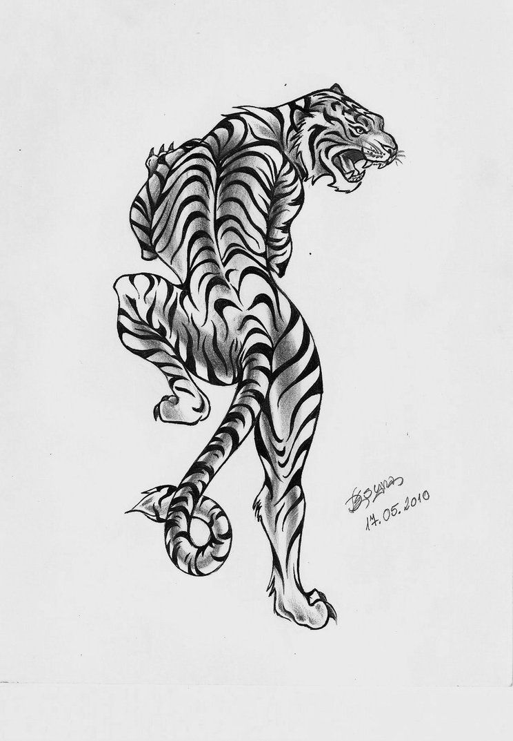 Tiger tattoo by ~Dzsyna96 on