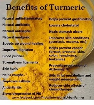 tumeric – I use this for in