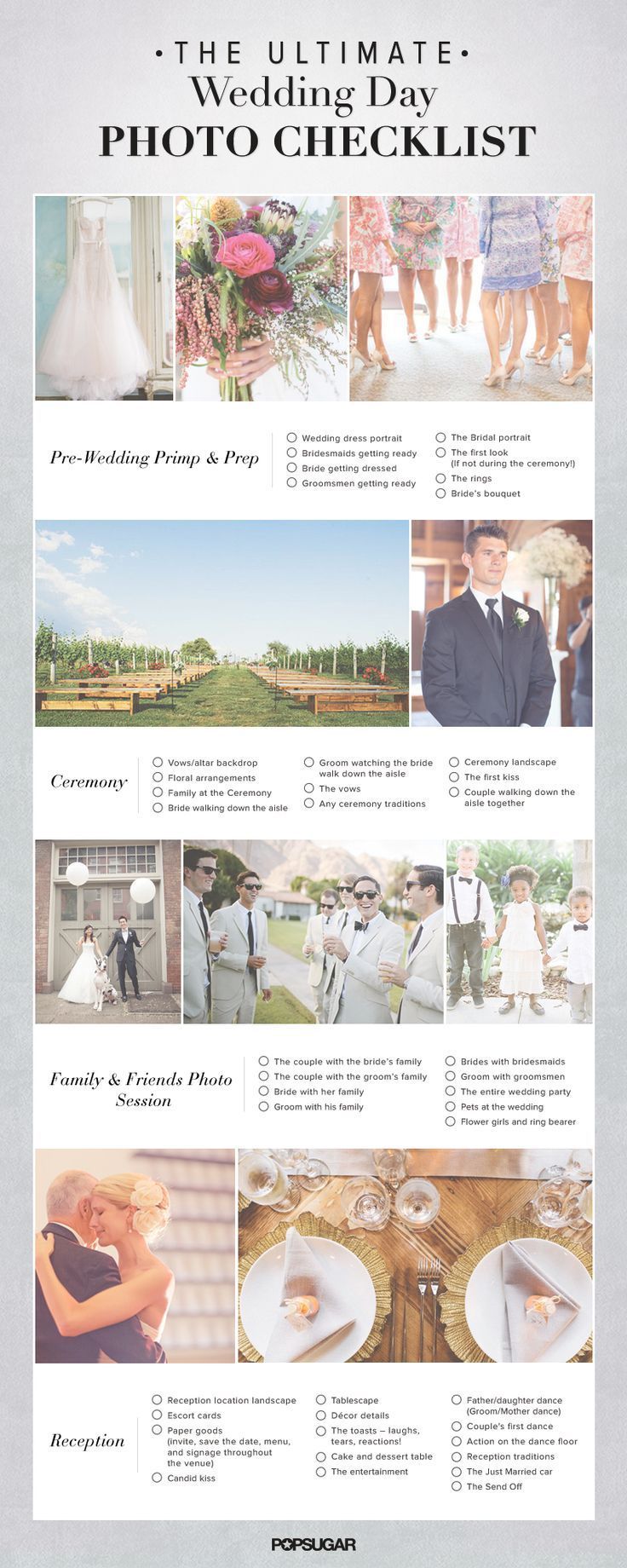 Wedding Day Photo Checklist