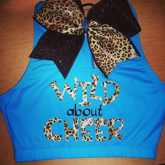 Wild About Cheer Sports Bra With Matching Bow on Etsy,
