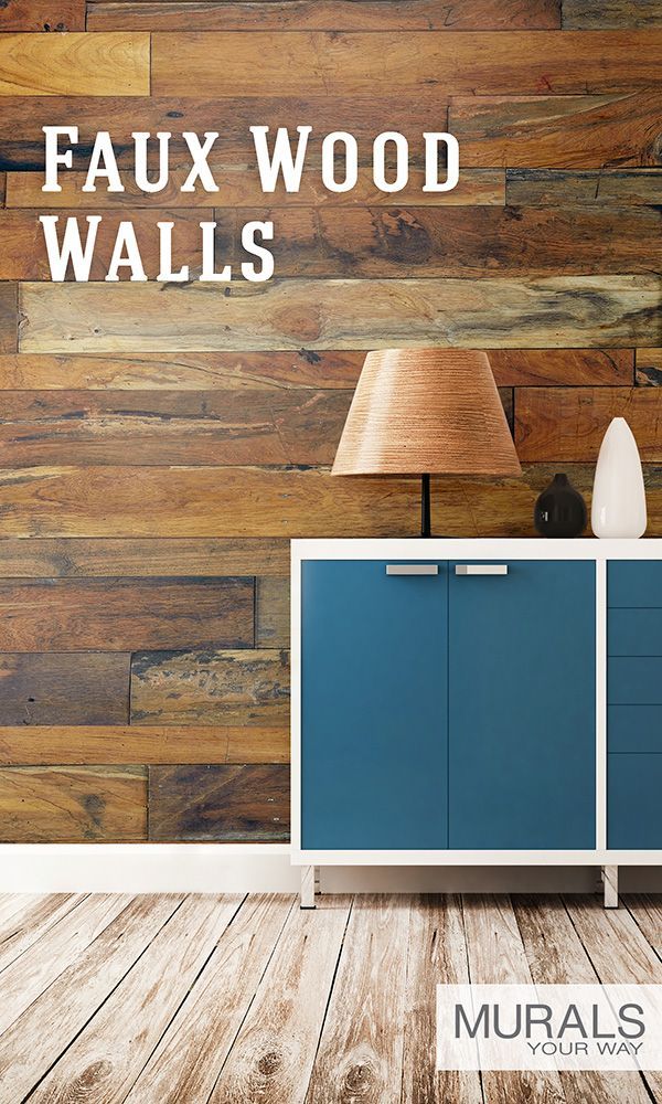 Wood themed wall murals give you the look of wood, but install like