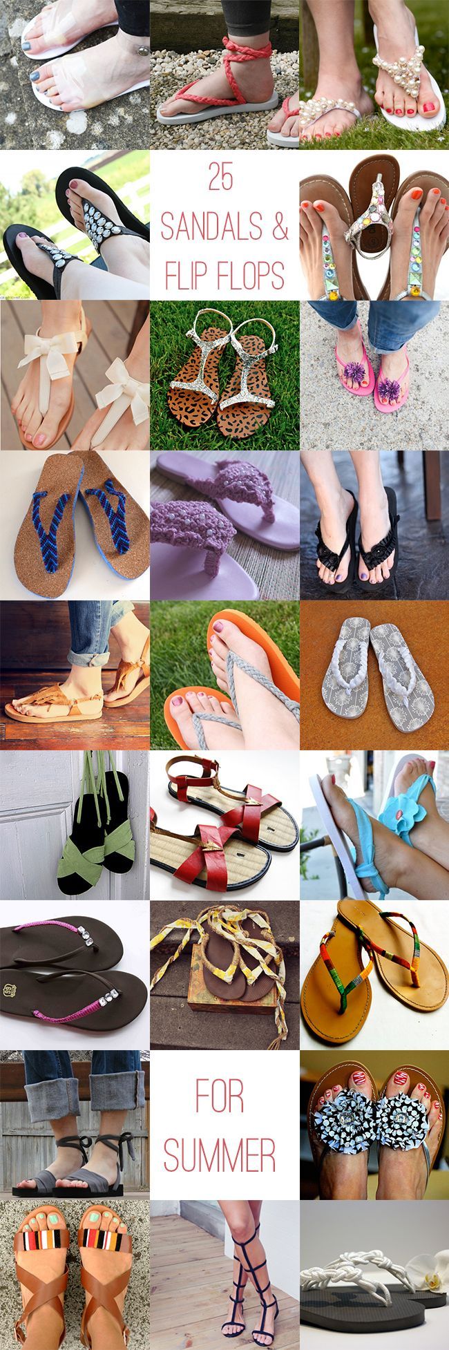 25 chic DIY summer sandals