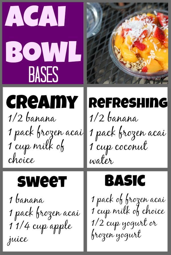 Acai bowl bases, combos + how to make an acai bowl at home. These are an amazing summer snack or meal, but can cost around $8. make them for much less at