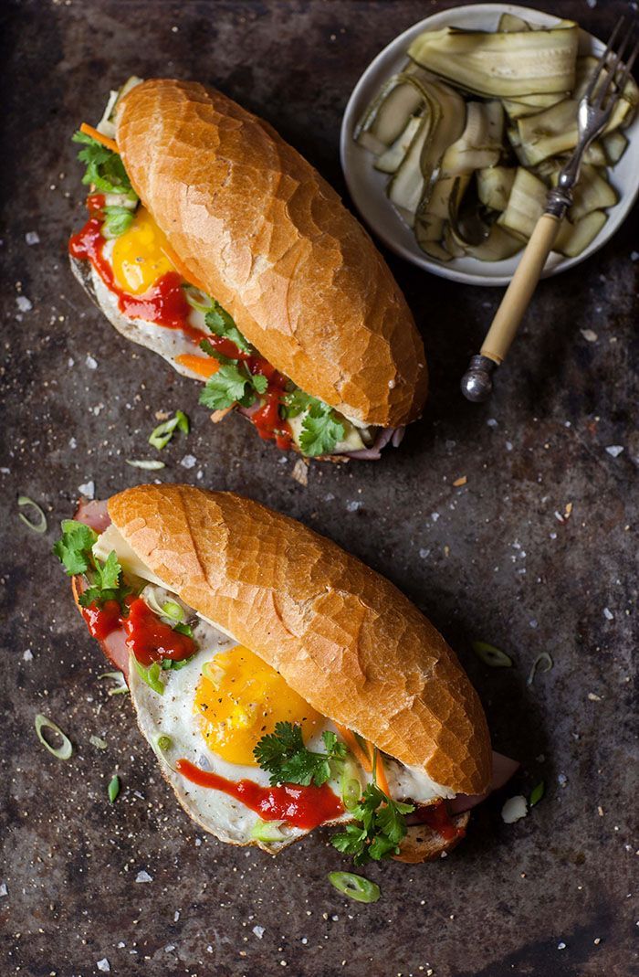 Banh mi with fried