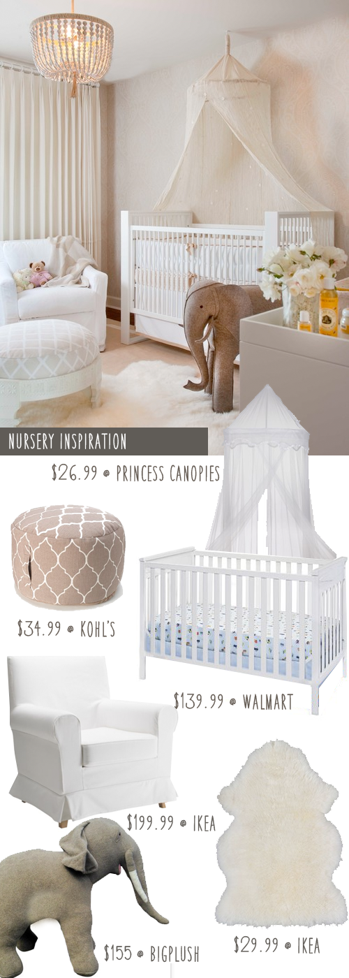 Budget makeover.. Hollywood Glamour nursery on a