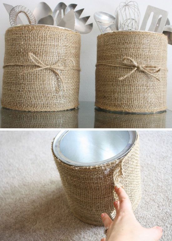 Burlap Coffee Canister | Click Pic for 20 DIY Kitchen Storage Ideas for Small Spaces | Easy Kitchen Organization