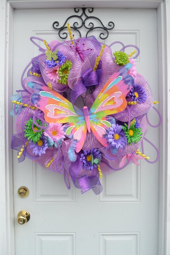 Butterfly Deco Mesh wreath