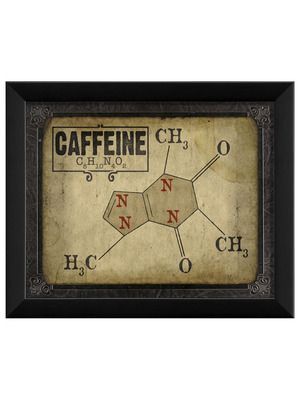 Caffeine Molecule by Artwork Enclosed (too bad they dont sell a smaller print to accompany our coffee
