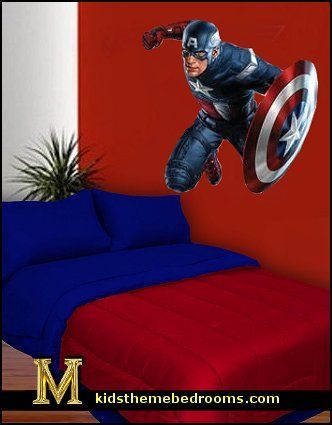captain america bedroom ideas for boys | … bedroom ideas – batman – spiderman – superman decor – Captain