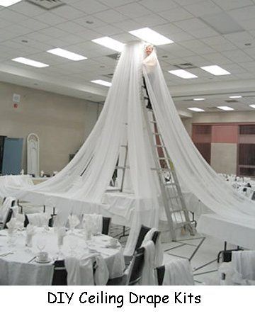Ceiling Draping /Kit   for church liturgical seasons, banners  Wedding Ceiling Decor - Reception Decorating