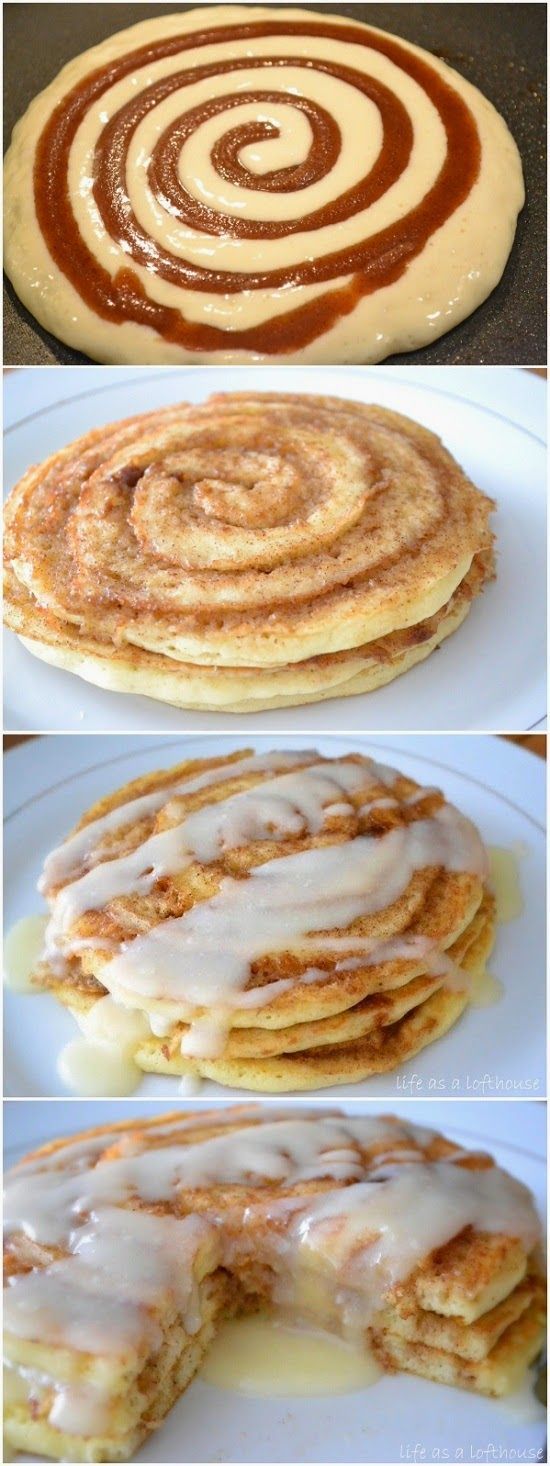 Cinnamon Roll Pancakes ~ Th