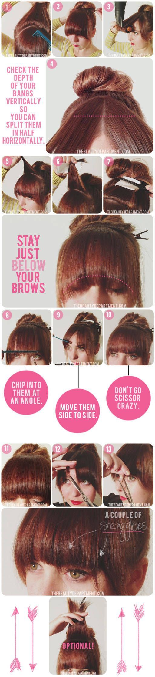 5 DIY Bang Cutting Tutorials That Will Make Messing Up Your Hair Impossible