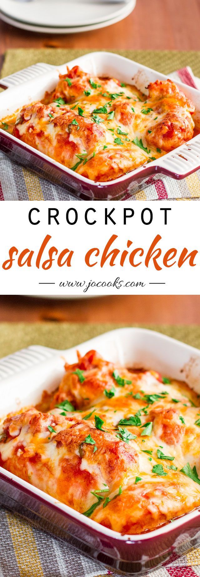 Crockpot Salsa Chicken with