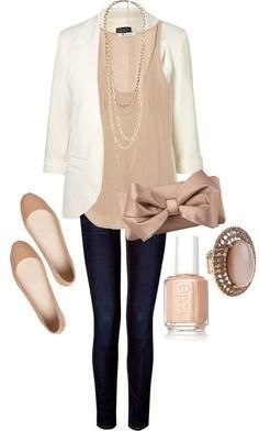 Definitely look for a white blazer!!!!! And match with