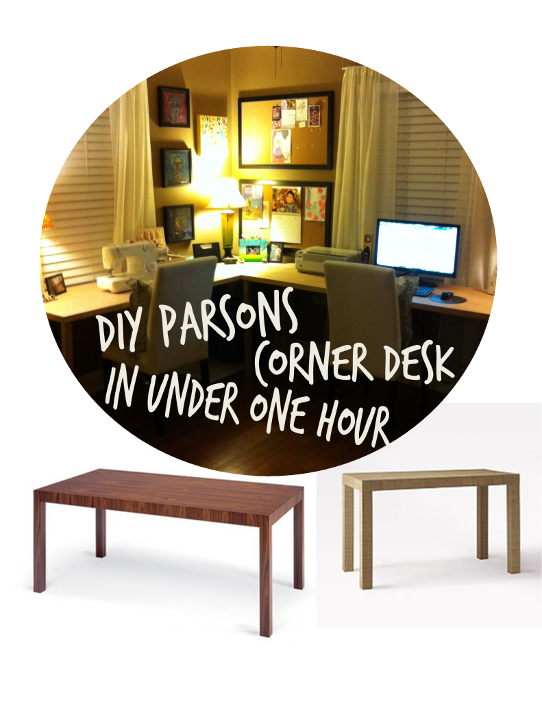 DIY Parsons Corner Desk in