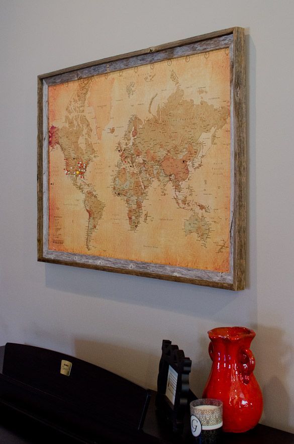 DIY Pinboard Map — Maybe start with the 50 states and map our family