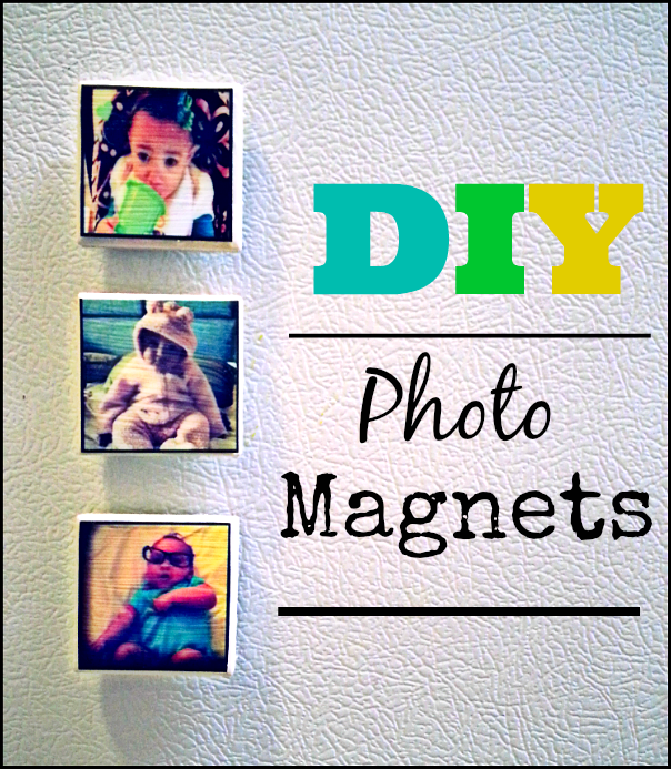 DIY Tile Photo Magnets. Cos