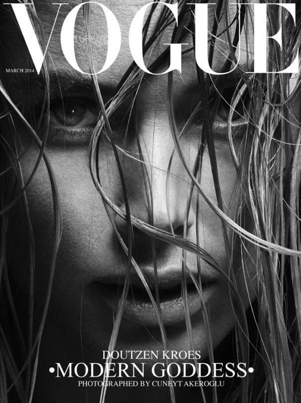 Doutzen Kroes by Cuneyt Akeroglu for Vogue Turkey March 2014 _  So powerful. Its a very up close shot so its unusually