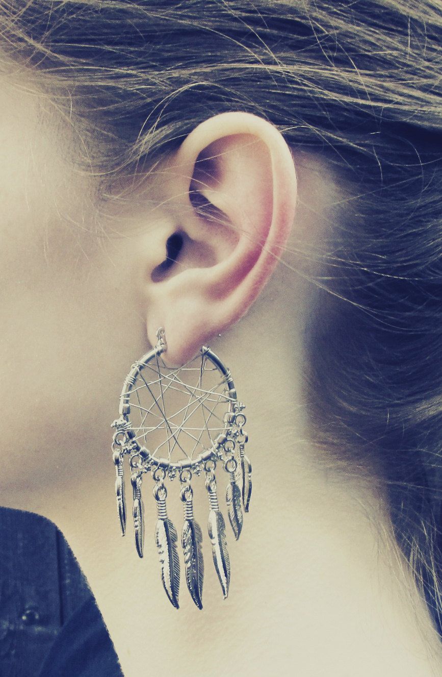 dream catcher earrings! beautiful, handmade off