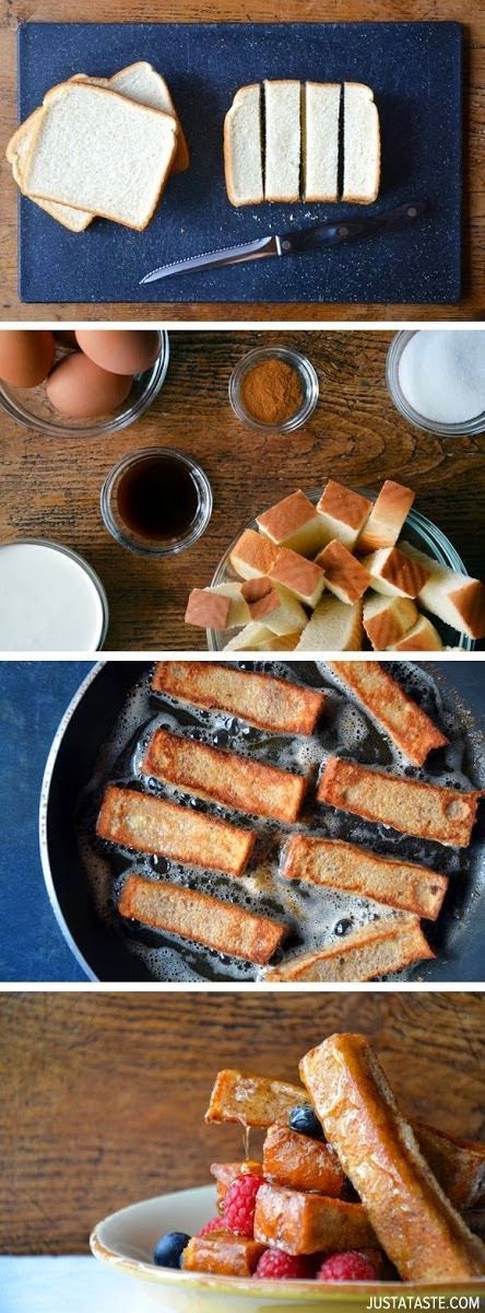 Easy Cinnamon French Toast Sticks | Food is my friend @Just a Taste | Kelly