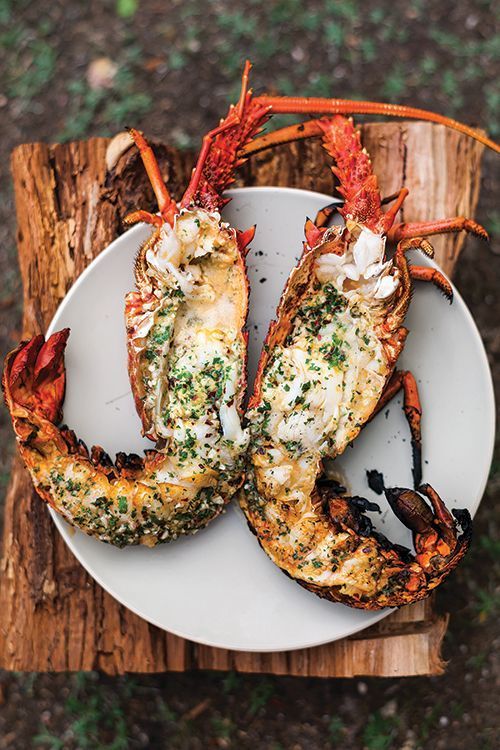 Grilled Lobster with Garlic