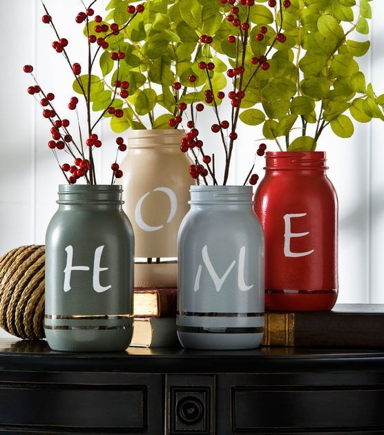 HOME Painted Mason Jars | #