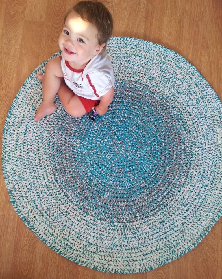 How to Crochet a Round Rag Rug – Look At What I