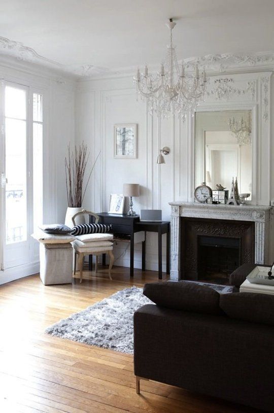 How To Decorate Like a Parisian  –    Hang a chandelier. It may be a bit of a clich, but hanging a chandelier above the dining table or in the living room is the simplest way to introduce a bit
