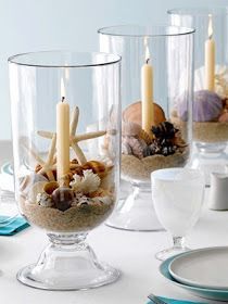 Hurricane Centerpieces with