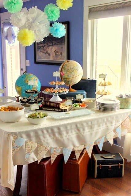 I want to have a vintage travel themed going away party for my European