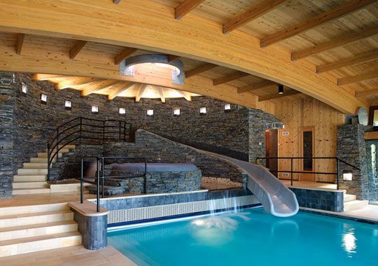 indoor pool grotto built into a Vermont hillside…not sure whether to put this in dream home or places i want to visit?! this is