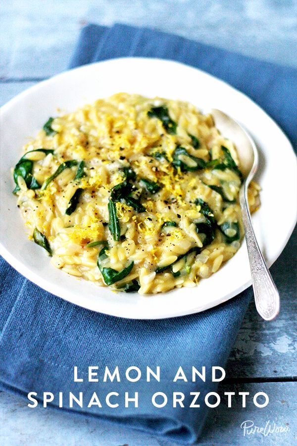 Lemon and Spinach Orzotto via