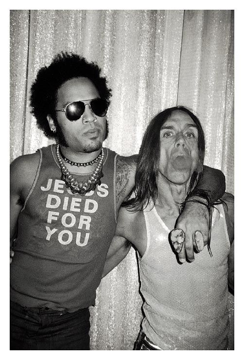 Lenny Kravitz and iggy Pop.