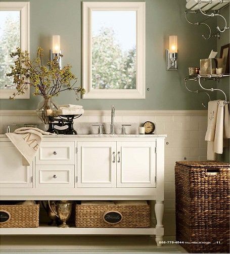 Love the mix of neutrals, whites, and chrome in this bathrom. Clean and