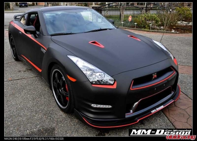 Matte Black Nissan GTR Styled with