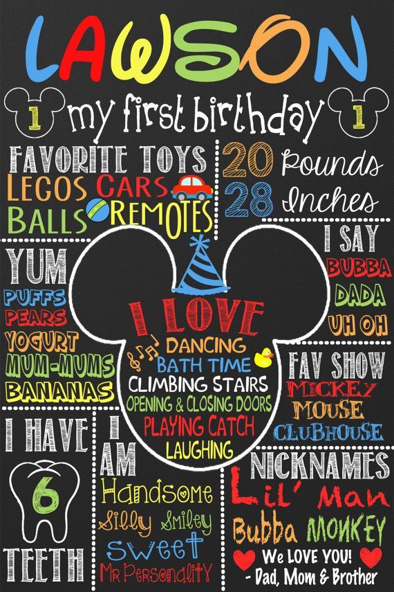 Mickey Mouse 1st Birthday M