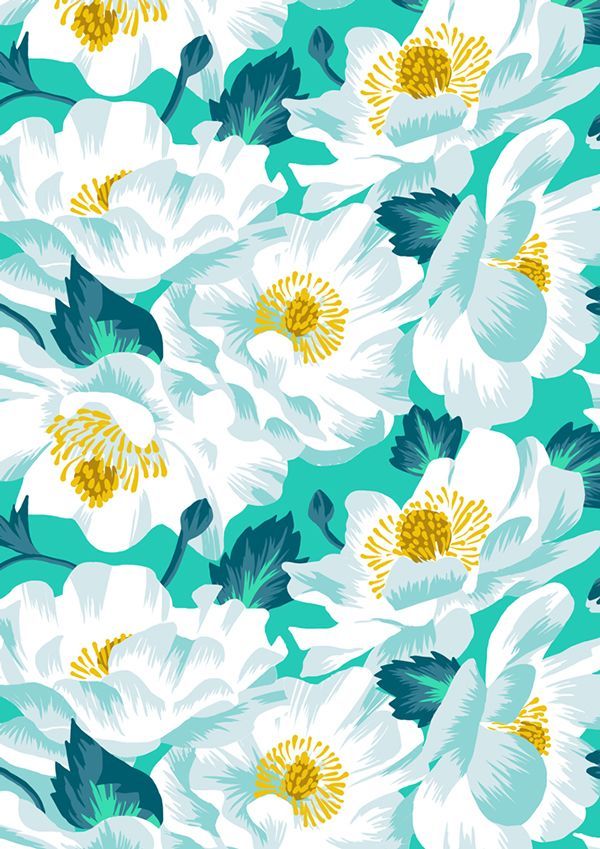 Mount Cook Lily Repeat Print on