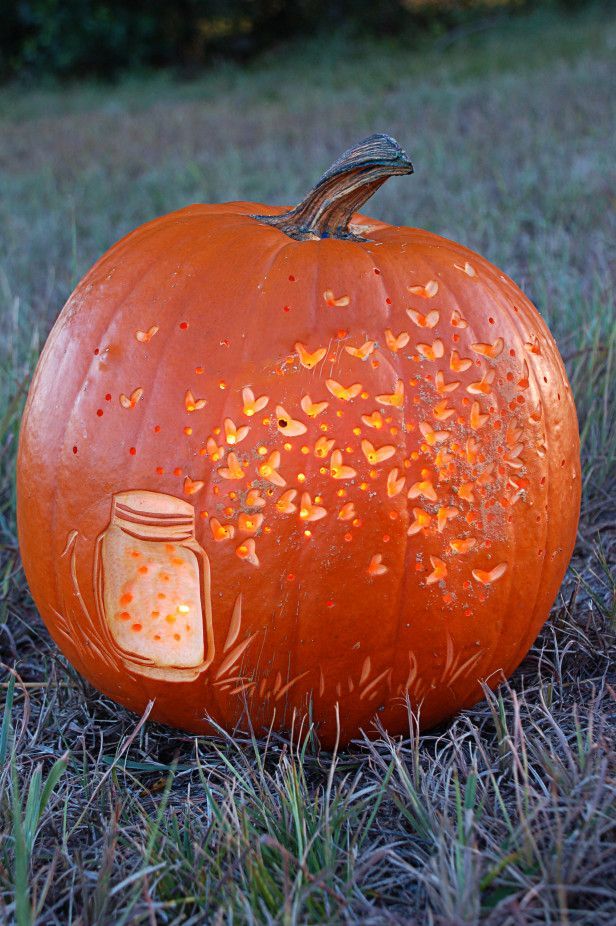 Oh my goodness, I love this!! Firefly Pumpkin via HGTV Gardens #fall