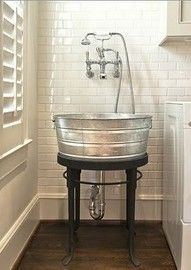 OHMYGOODNESS!!!  these are the sinks i want in my country farmhouse!!!!  and i want one of those huge feed troughs for the bathtub!!!!!  i would lower the faucets tho & hang a mirror and have some