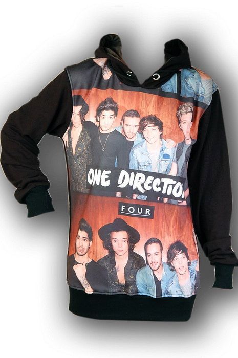 One Direction 1D Boyband Punk Rock Hoodie Jacket by