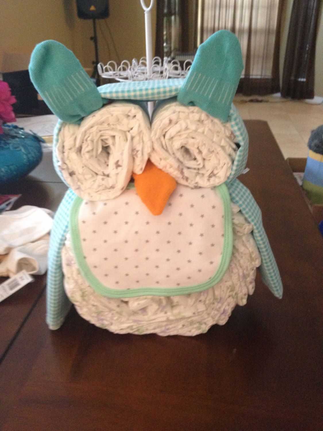 Owl Diaper Cake. $40.00, via Etsy. I am totally making this myself for the next baby shower I go