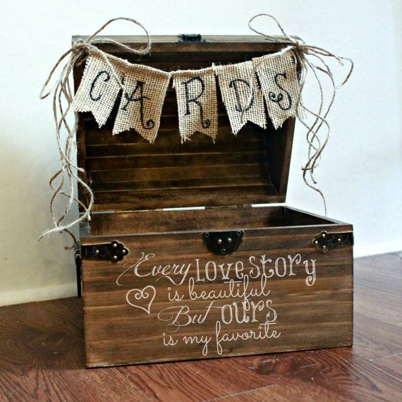 SALE Shabby Chic Rustic Wooden Card Box Wedding Card  Featured in EA Bride Magazine on Etsy,